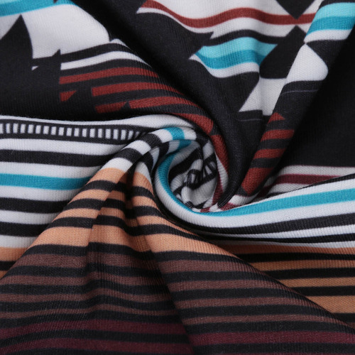 Blusa De Moda Con Cuello Redondo Y Manga Larga Estampada Par