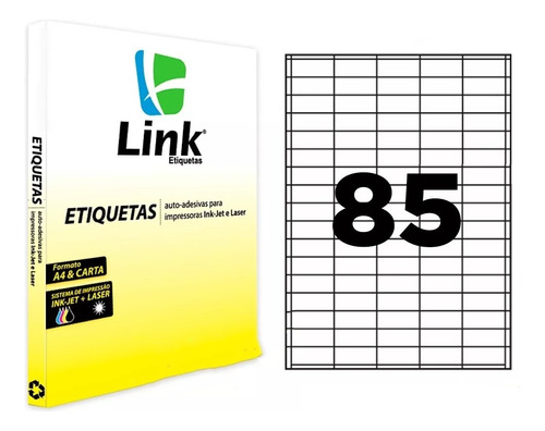 Etiqueta Adesiva A4 40,0mm X 17,0mm Caixa Com 100 Folhas