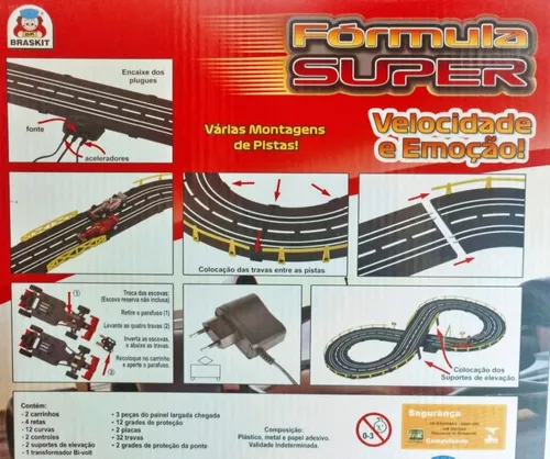 Autorama Auto Pista Elétrica Fórmula Super Corrida 2 Carros - I