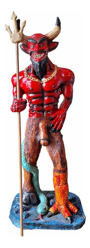 Diablo Rojo Pata De Pollo Y Cabra - 1m, Escultura Atrayente