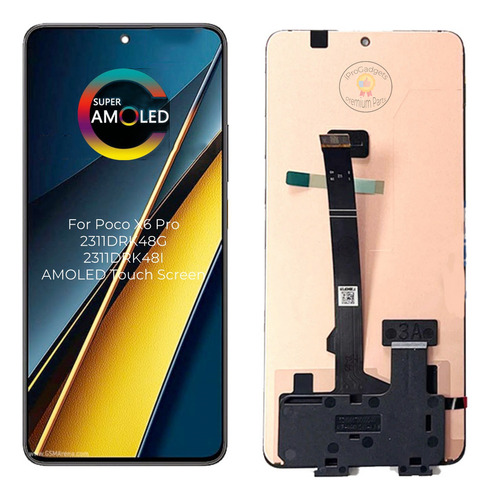 Sj Qw Pantalla Táctil Amoled Para Poco X6 Pro 5g 2311drk48g