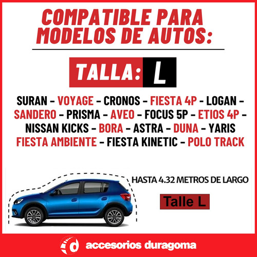 Cubre Auto Cobertor Tricapa Talla ( L) P/ Fiesta Kinetic