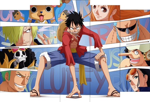 Cuadros One Piece Nuevos Diseños 5 Partes 70x50