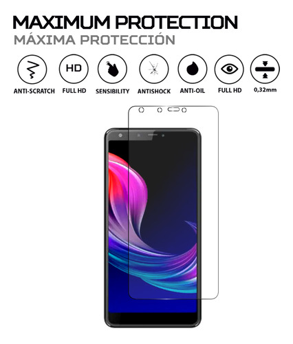 Protector Mica Pantalla Para Wolder Mismart Xelfie