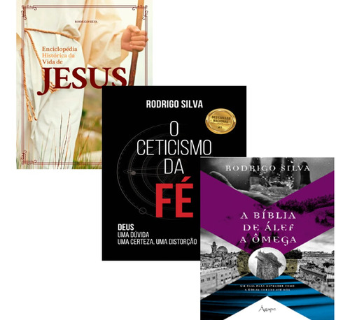 Kit Enciclopédia Histórica Da Vida De Jesus + O Ceticismo Da Fé + A Bíblia De Álef A Ômega
