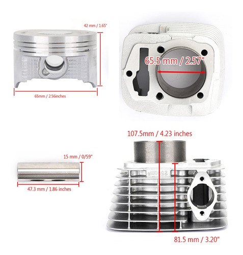 Kit De Cilindro De Pistão De 65,5 Mm Para Honda Crf230f Crf2