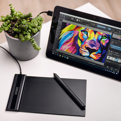 Tableta De Dibujo Veikk S640 Con Gráficos Digitales De 6 X 4
