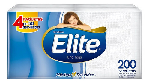 Pack Servilletas Elite Coctel 4*50un(2 Pack)-super