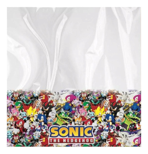 Mantel Sonic Para Cotillón Cumpleaños 
