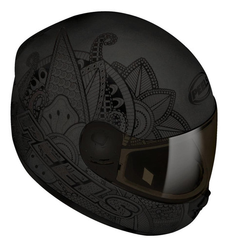 Capacete Moto Feminino Peels Spike Indie Preto Chumbo Fosco Tamanho do capacete 56