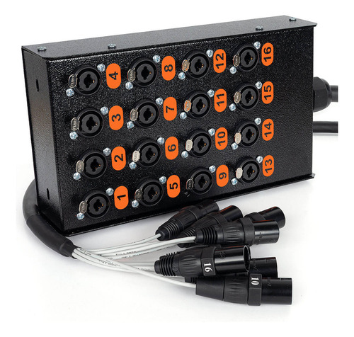 Medusa Profissional 16 Vias Combo Conector Xlr Anilhados 13m
