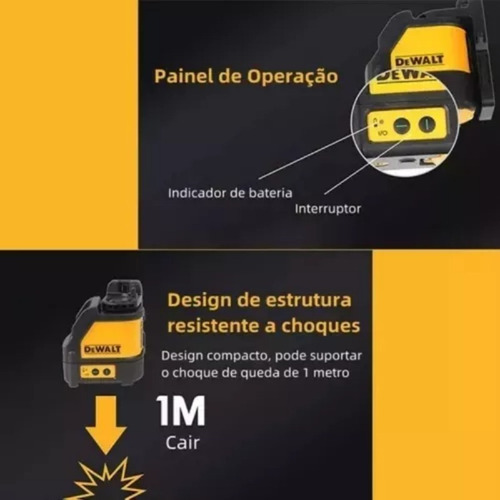 Para Dewalt Laser, Nível 2, Linhas Cruzadas, Laser De Linha