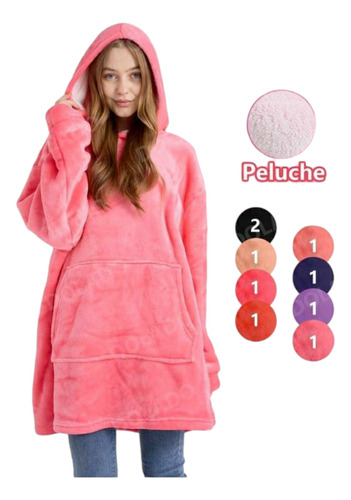 12 Maxi Sudadera Cobija Hoodle C/capucha Afelpada Aborregada