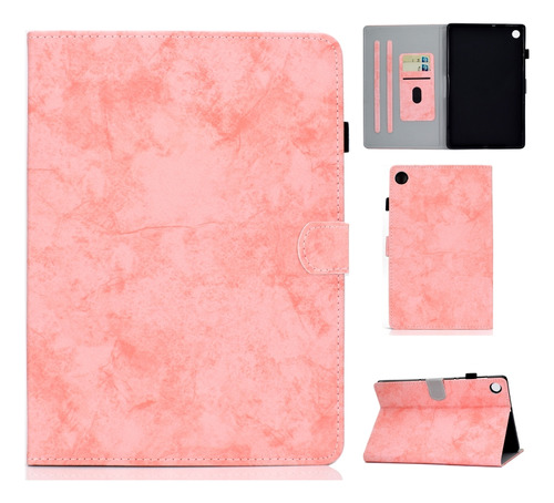 Funda De Piel Rosa Para Tablet Pc Lenovo Tab M10 Plus Tb-x60