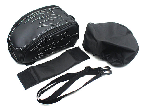 Pu Toolkit Bolsa Cuero Motocicleta Cubierta Del Tanque De