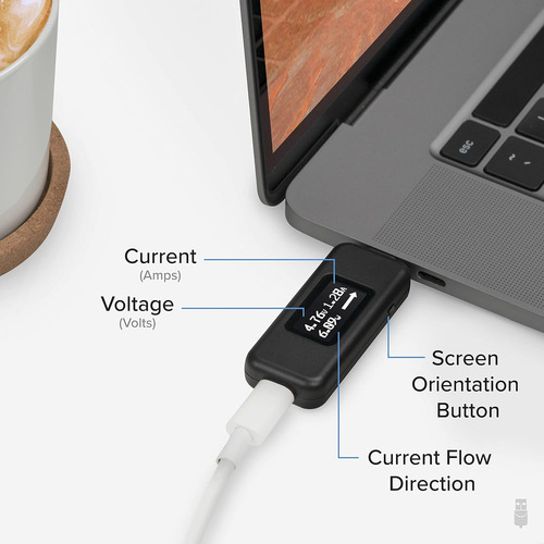 Medidor Voltaje Amperaje Usb-c Pantalla Oled