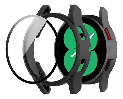 Capa Com Vidro Integrado Para Galaxy Watch 6 44mm Preta