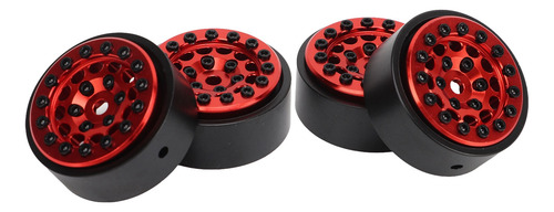 Cubo De Rueda Rc Beadlock De 1,0 Pulgadas, Rojo Y Rojo, 4 Un