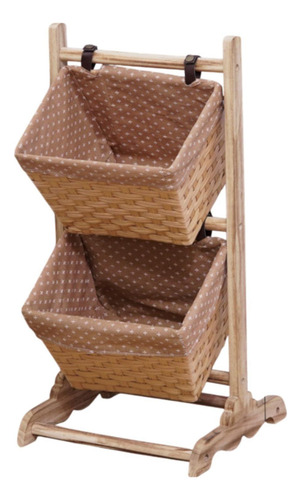 Cesta De Almacenamiento De Madera Stand De Estante Estilo B