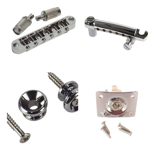 Puente, Cordal, Jack Plate Y Botones P/ Tali Les Paul Guitar