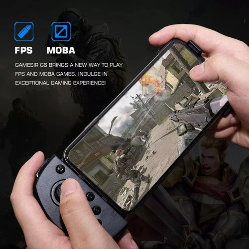 Controle GameSir G6 Bluetooth para iOS Android Celular FPS/MOBA Joystick 3D Plug & Play