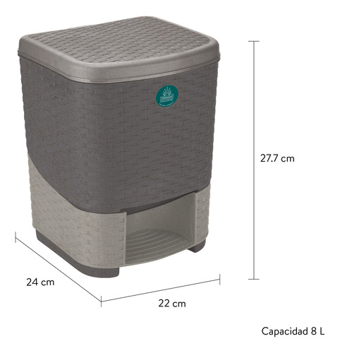 Kit 2 Botes De Basura Terragave Tipo Pedal 8l