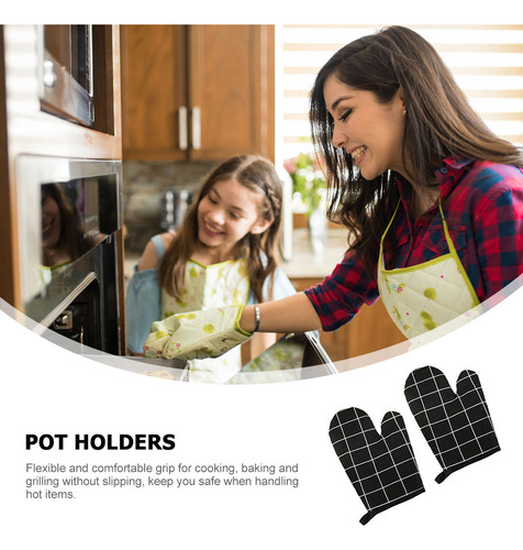 2 Guantes De Horno Resistentes Al Calor, Soportes Para Ollas