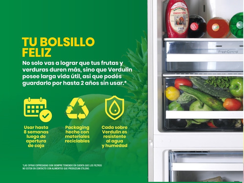 Imagen 6 de 7 de Conservadores Filtros Frutas Verduras Retrasador Maduración