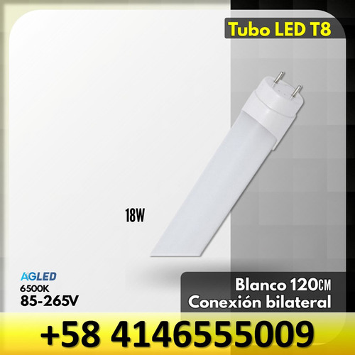 Tubo Led T8 Blanco 18w 120cm 6500k 90-265v