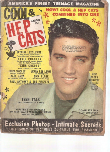 Revista Cool & Hep Cats Nº 2 October 1958 Elvis Presley