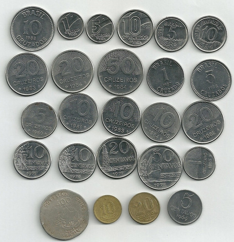 20 E 50 Cruzeiros 1984 + 10 Centavos 1945 1977 1978 +20 Moed