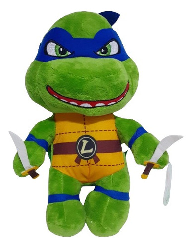 Peluche Tortugas Ninja Leonardo Azul 26cm Ortiz