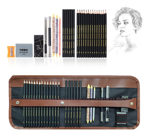 Heshengping Drawing Pencils Sketch Pencil Art Supplies Set F