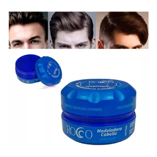 Pack X 4 Cera Para El Cabello Modeladora Capilar Rocco Azul