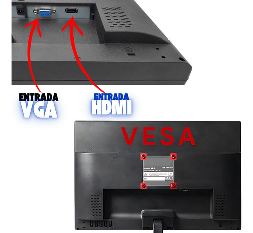 Monitor C3tech Mr-19 19 Polegadas Led Hdmi Vga Preto