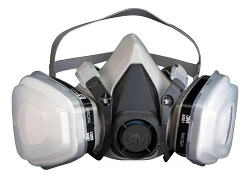 Respirador de máscara 3m 6200 con 1 par de cartuchos químicos para vapores orgánicos (modelo 3M 6003) - TAM M
