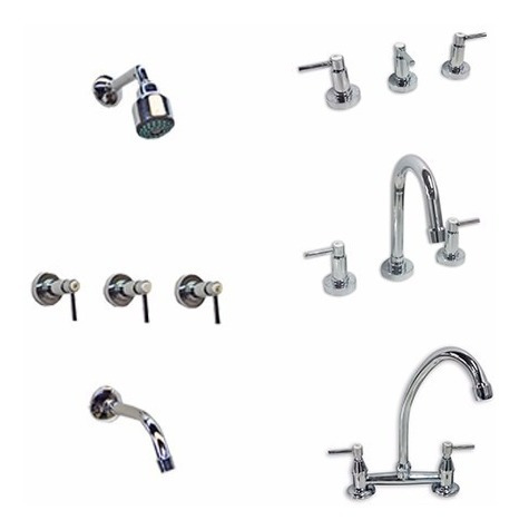 Imagen 2 de 3 de Griferia Canilla Ducha Baño Cierre Ceramico Lever Oferta!!!!