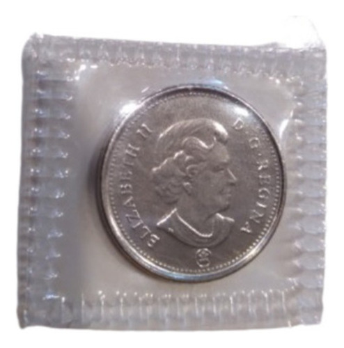 Reina Isabel Tres Monedas Sin Circular Hoja Maple Canadá
