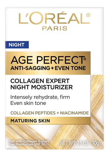 Creme facial antienvelhecimento L'oreal, tipo de pele madura noturna de 70 g