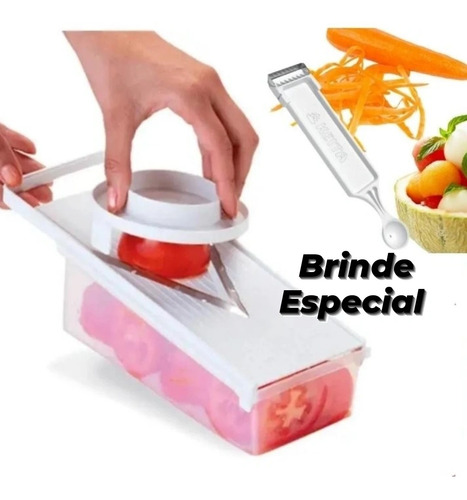 Imagem 1 de 7 de Fatiador Tomate Cebola E Legumes Com Recipiente