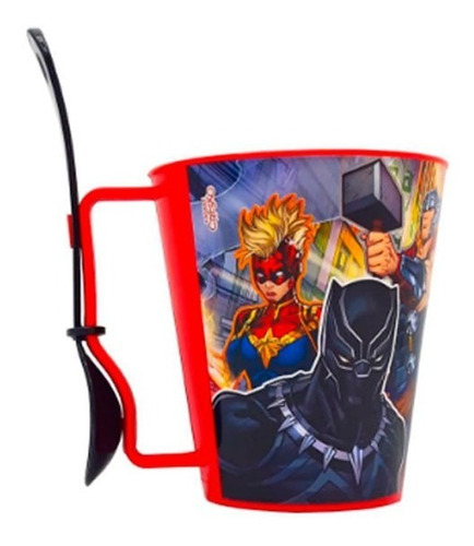 Imagen 1 de 1 de Taza Con Cuchara Avengers Sp769 Cresko