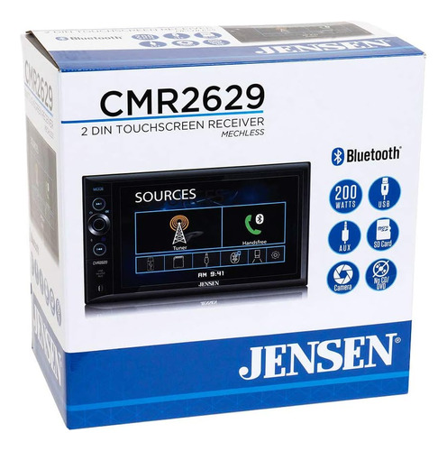 Cmr2629 Doble Din 6.2  Mechless Receptor Av  , Micro Sd...