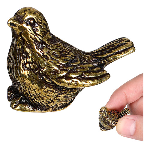 Retro Brass Statue Home Desktop Decoration Small Brass Bird