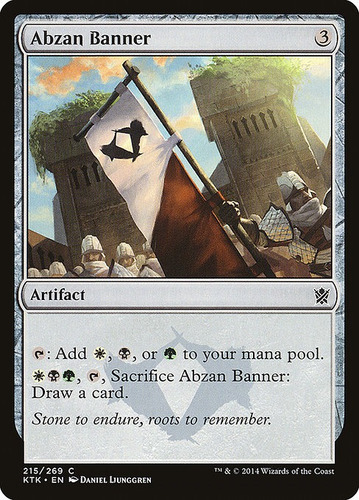 Carta Mtg Abzan Banner X 4 Playset Khans Of Tarkir