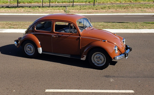 Vw Fusca 1300 1975 Marrom Caravela Placa Preta Impecável