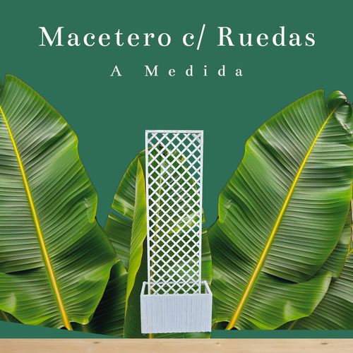 Jardin Vertical ,macetero Rodante Blanco Blanco