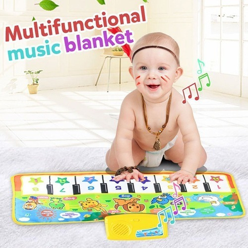 Imagen 2 de 9 de Alfombra Piano Musical Infantil , Educativo Teclado Niños