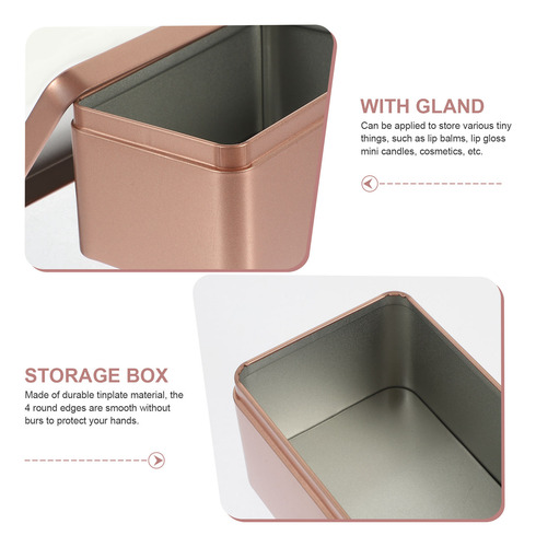 Caja Rectangular De Hojalata, Miniportátil, Para Guardar Hoj