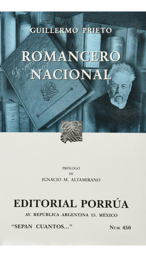 Romancero nacional: No, de Prieto, Guillermo., vol. 1. Editorial Porrua, tapa pasta blanda, edición 2 en español, 2003