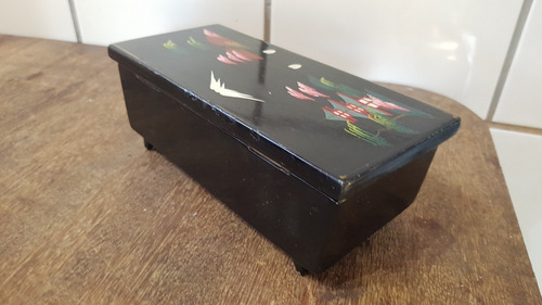 Porta Joias Antigo Com Caixa De Música Estilo Japonês